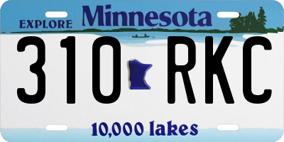 MN license plate 310RKC