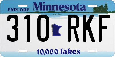 MN license plate 310RKF