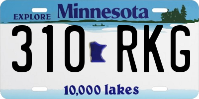 MN license plate 310RKG