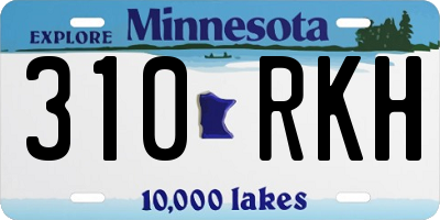 MN license plate 310RKH