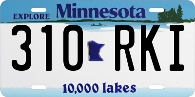 MN license plate 310RKI