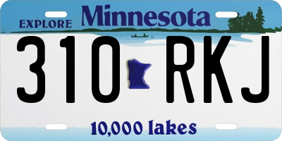 MN license plate 310RKJ