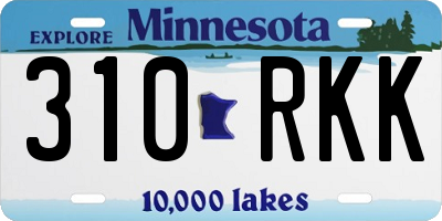 MN license plate 310RKK