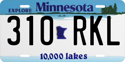 MN license plate 310RKL