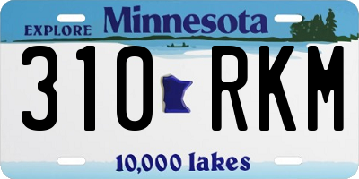 MN license plate 310RKM