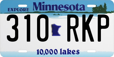 MN license plate 310RKP