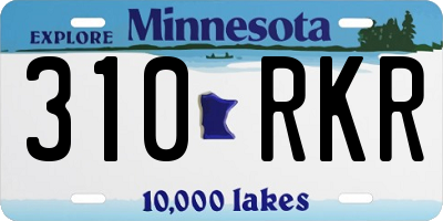 MN license plate 310RKR
