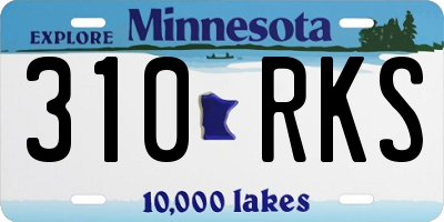 MN license plate 310RKS