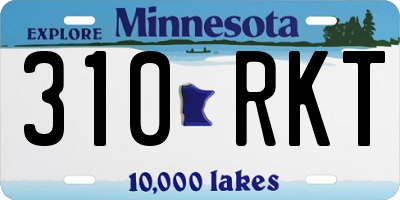 MN license plate 310RKT
