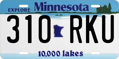 MN license plate 310RKU