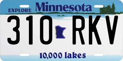 MN license plate 310RKV