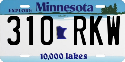 MN license plate 310RKW
