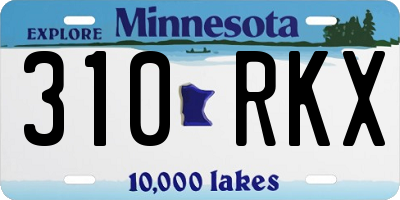 MN license plate 310RKX