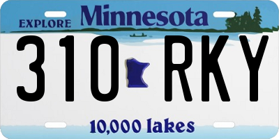 MN license plate 310RKY