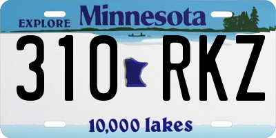 MN license plate 310RKZ