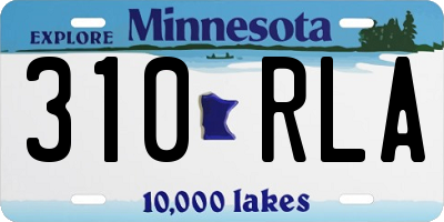MN license plate 310RLA