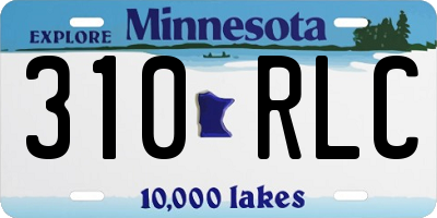 MN license plate 310RLC