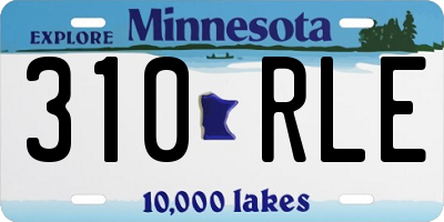 MN license plate 310RLE