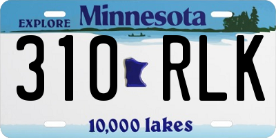 MN license plate 310RLK