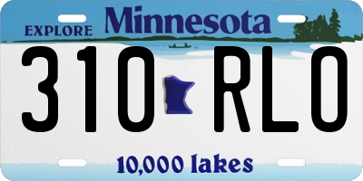 MN license plate 310RLO