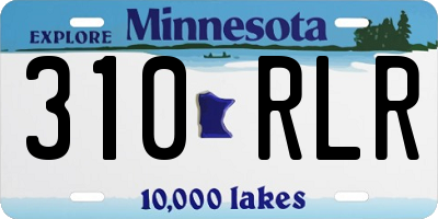 MN license plate 310RLR