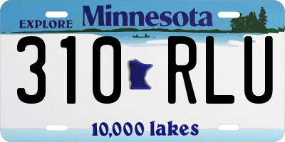 MN license plate 310RLU