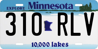MN license plate 310RLV
