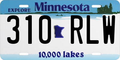 MN license plate 310RLW