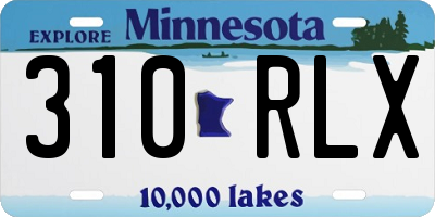 MN license plate 310RLX