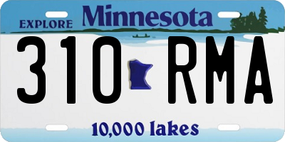 MN license plate 310RMA