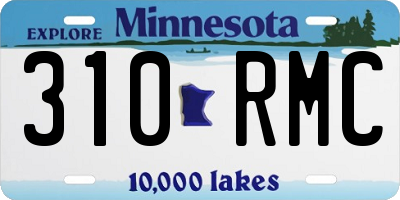 MN license plate 310RMC