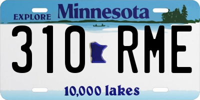 MN license plate 310RME