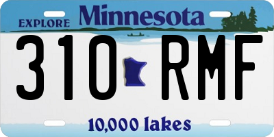 MN license plate 310RMF