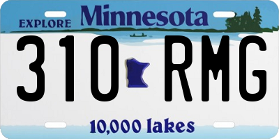 MN license plate 310RMG
