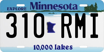 MN license plate 310RMI