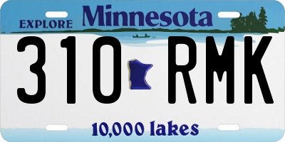MN license plate 310RMK
