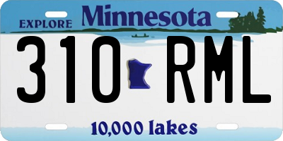 MN license plate 310RML