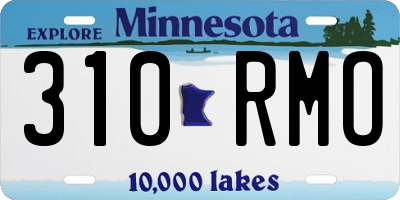 MN license plate 310RMO