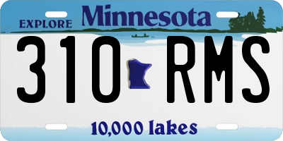 MN license plate 310RMS