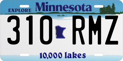 MN license plate 310RMZ