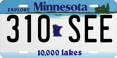 MN license plate 310SEE