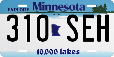 MN license plate 310SEH