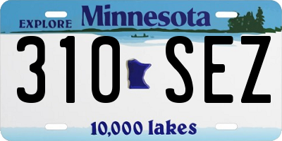 MN license plate 310SEZ