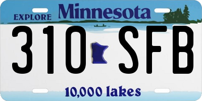 MN license plate 310SFB