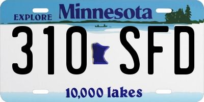 MN license plate 310SFD