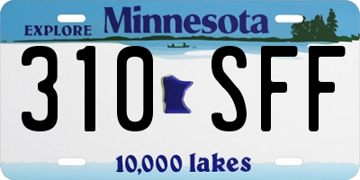 MN license plate 310SFF