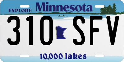 MN license plate 310SFV