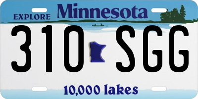 MN license plate 310SGG