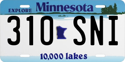 MN license plate 310SNI