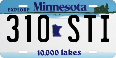 MN license plate 310STI